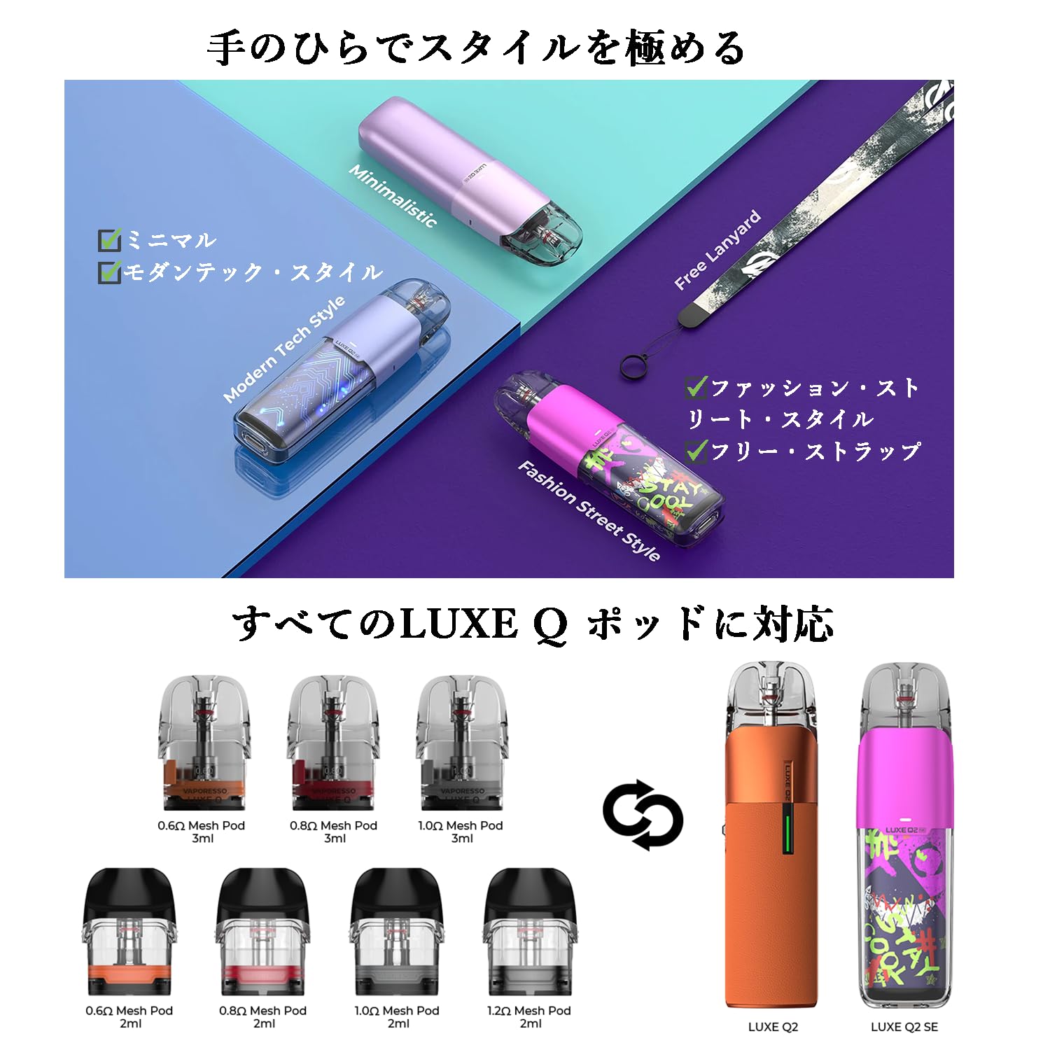 Amazon | 【MTL向け】For Vaporesso LU-XE Q2 SE POD Kit 電子タバコ